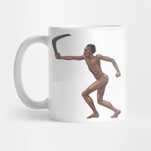 Aborigin Man Holding Boomerang Mug